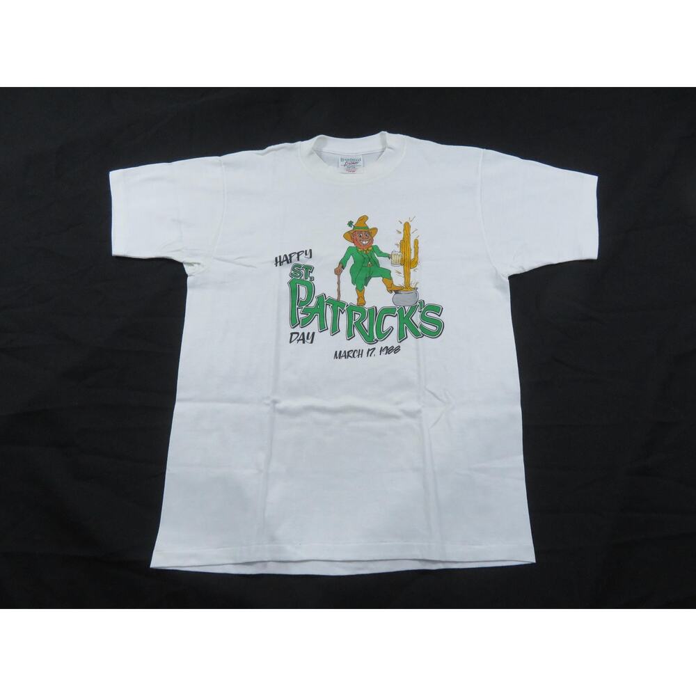 St Patricks Day 1988 Drinking Leprechaun Pot of Gold T-Shirt Sz M-L? 1980s
